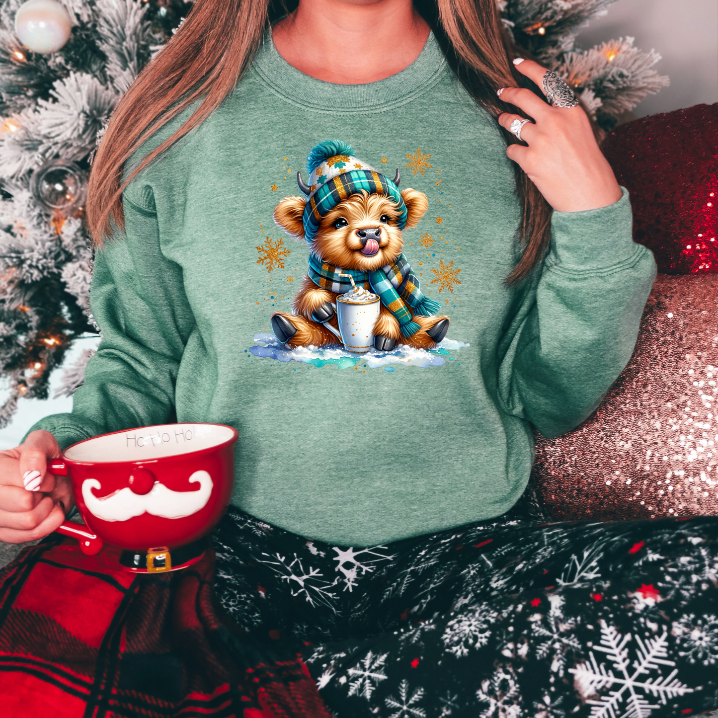 Baby cow with hot chocolate