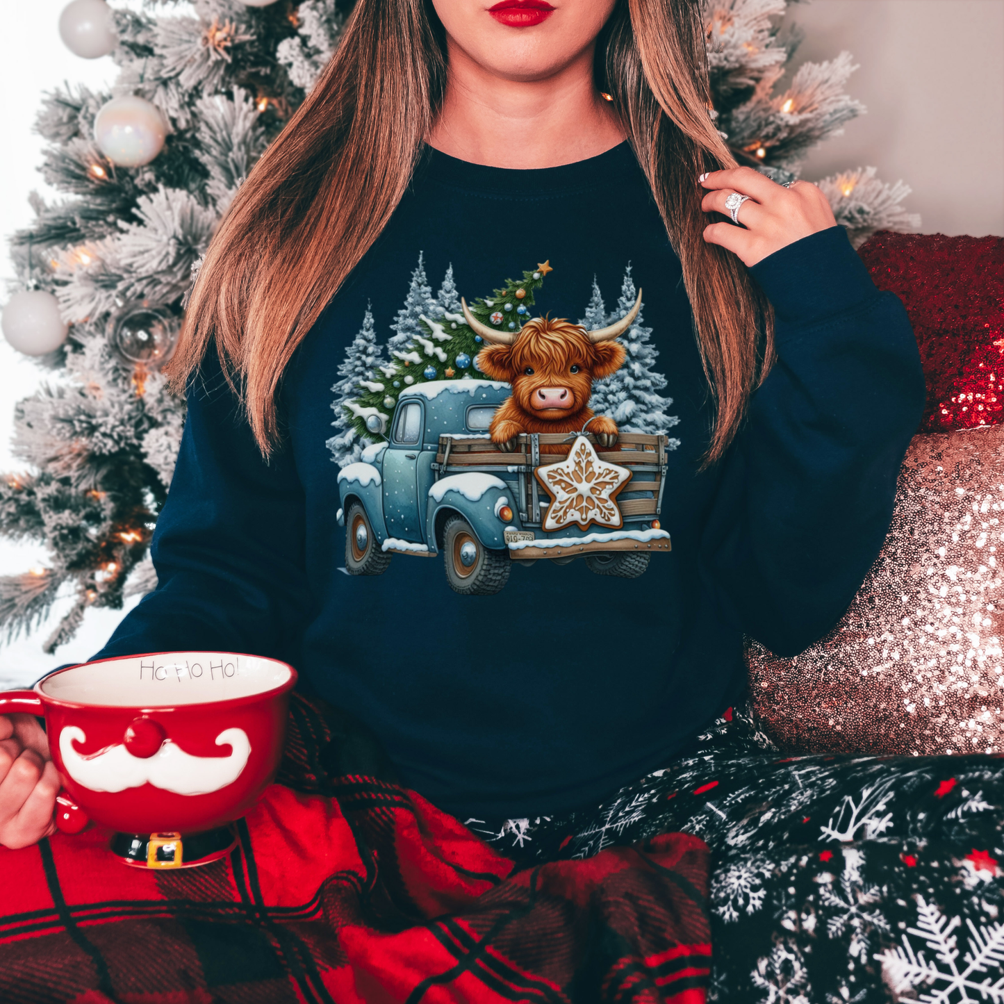 Highland Cow Truck Sweatshirt