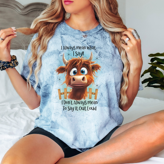 I always mean what I say