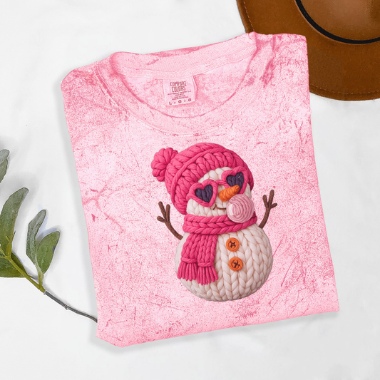 Pink Snowman with Gum